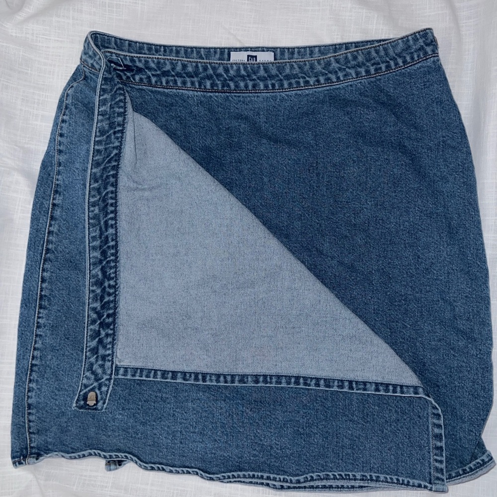 Denim Wrap Skirt